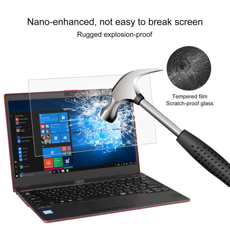 For Fujitsu LIFEBOOK U938 13.3 2pcs 9H 0.3mm Explosion-proof Tempered Glass Film