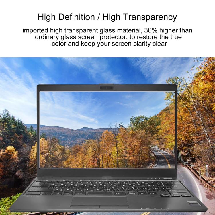 For Fujitsu LIFEBOOK U938 13.3 25pcs 9H 0.3mm Explosion-proof Tempered Glass Film