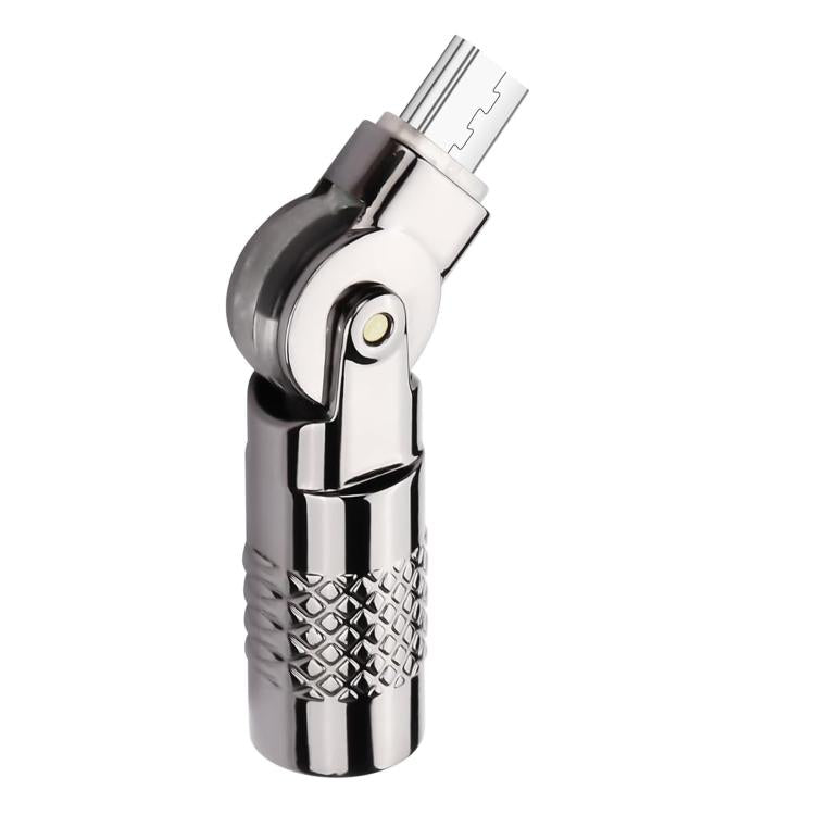 3A Metal 180 Rotating with Light Charge Adapter, Model:Micro USB Male to Micro USB Female