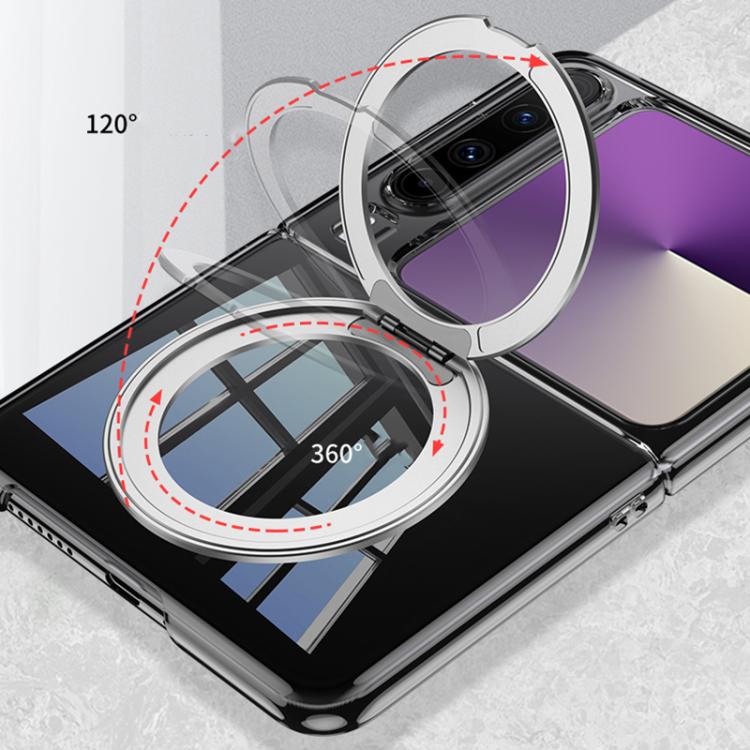 For Huawei Pura X GKK Ultra-thin Full Cover Phone Case with Magnetic Rotating Stand - Transparent