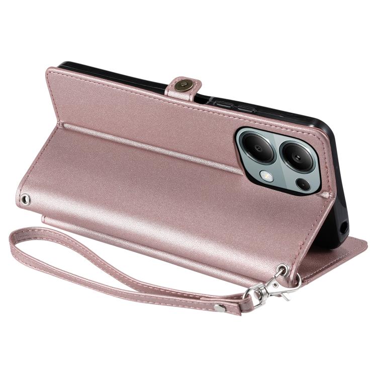 For OPPO Reno13 Pro Wallet Multi-card Slot Leather Phone Case with Lanyard
