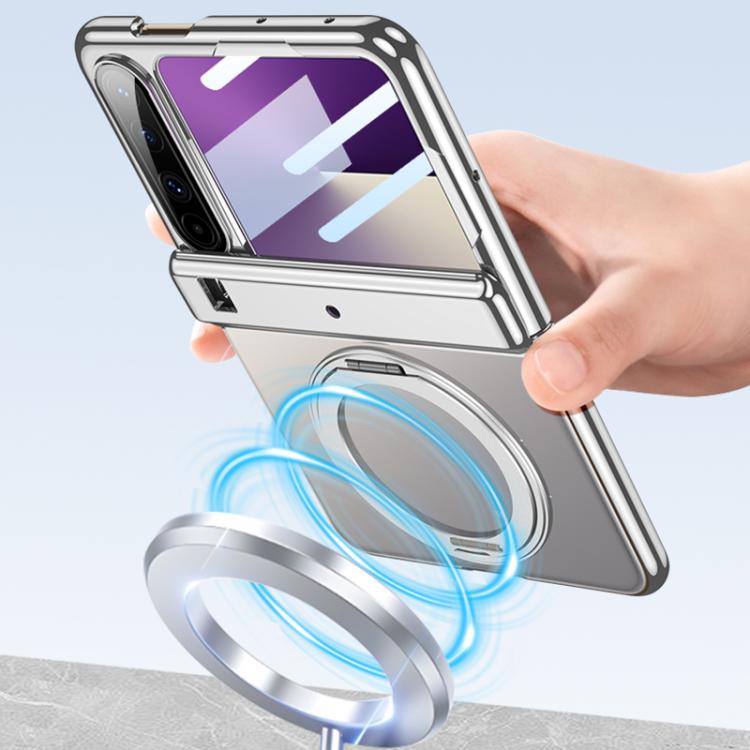 For Huawei Pura X GKK Folding Magnetic Hinge Phantom Phone Case with Rotating Stand