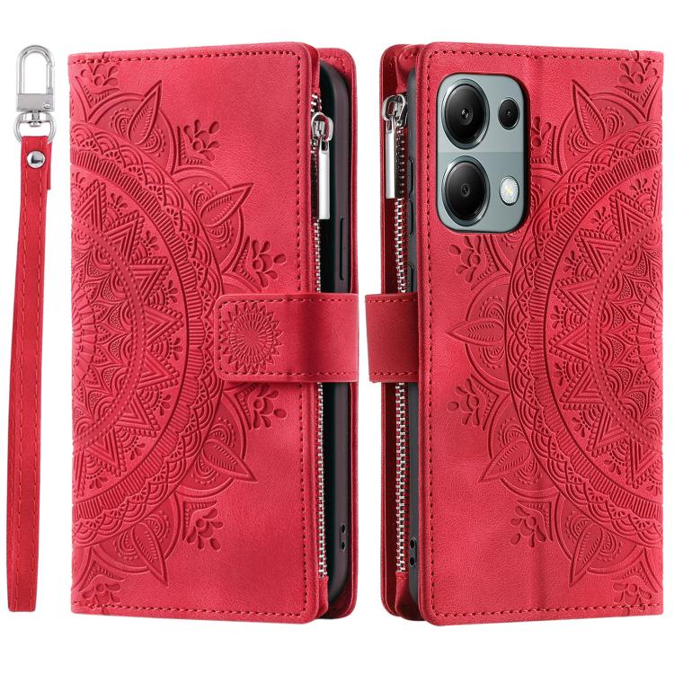 For OPPO Reno13 Pro Multi-Card Totem Zipper Leather Phone Case