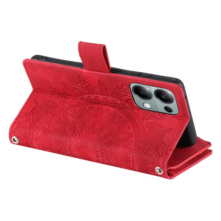 For OPPO Reno13 Pro Multi-Card Totem Zipper Leather Phone Case
