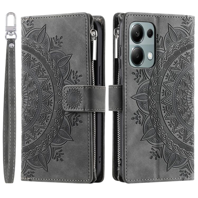 For OPPO Reno13 Pro Multi-Card Totem Zipper Leather Phone Case