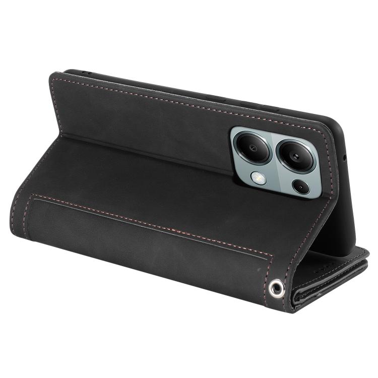 For OPPO Reno13 Pro Nine Card Zipper Bag Leather Phone Case with Lanyard