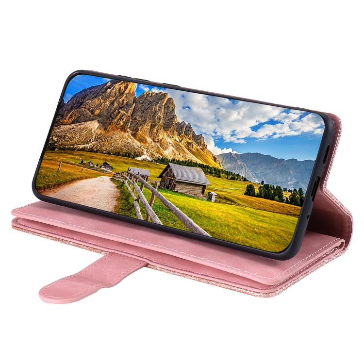 For OPPO Reno13 Pro Nine Card Zipper Bag Leather Phone Case with Lanyard
