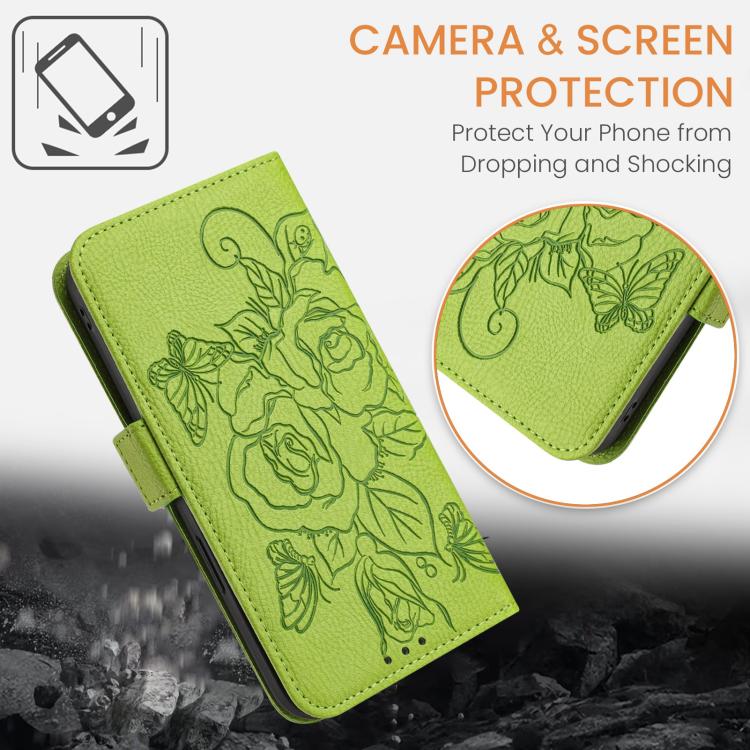 For Coolpad Cool 40i Embossed Rose RFID Anti-theft Leather Phone Case