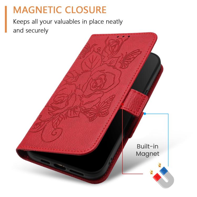 For Coolpad Cool 40i Embossed Rose RFID Anti-theft Leather Phone Case