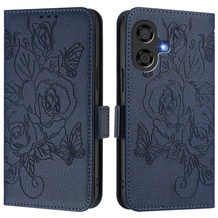 For Coolpad Cool 40i Embossed Rose RFID Anti-theft Leather Phone Case