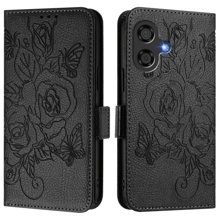 For Coolpad Cool 40i Embossed Rose RFID Anti-theft Leather Phone Case
