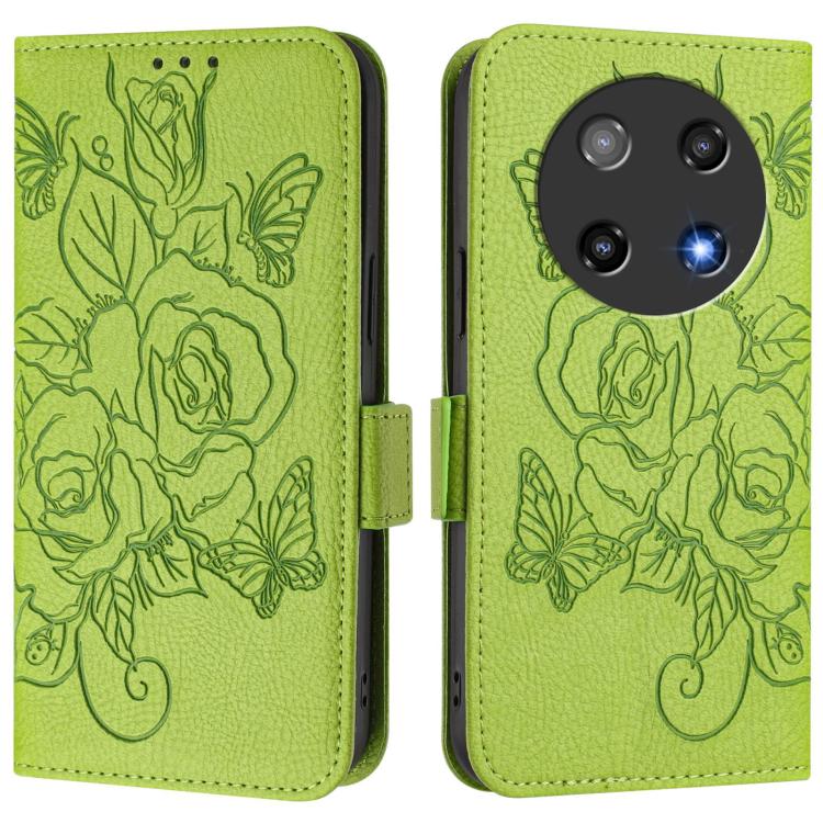 For Coolpad C16 Embossed Rose RFID Anti-theft Leather Phone Case
