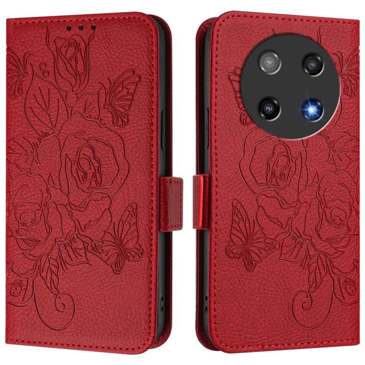For Coolpad C16 Embossed Rose RFID Anti-theft Leather Phone Case