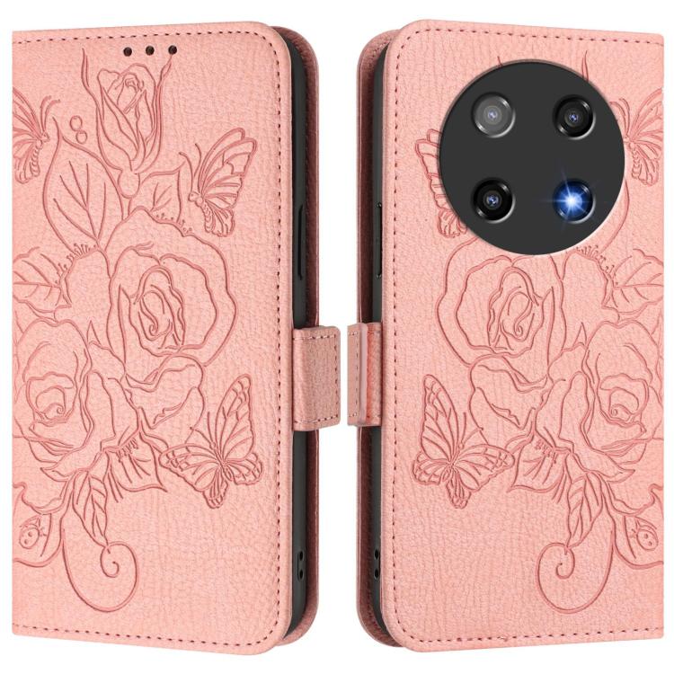 For Coolpad C16 Embossed Rose RFID Anti-theft Leather Phone Case