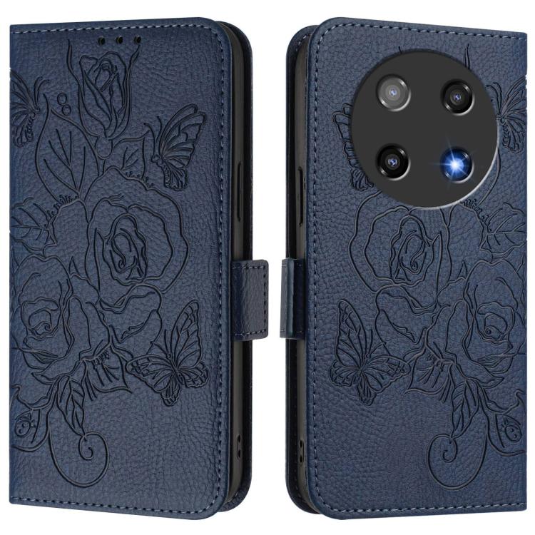 For Coolpad C16 Embossed Rose RFID Anti-theft Leather Phone Case