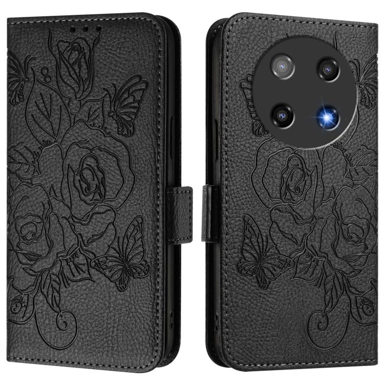 For Coolpad C16 Embossed Rose RFID Anti-theft Leather Phone Case