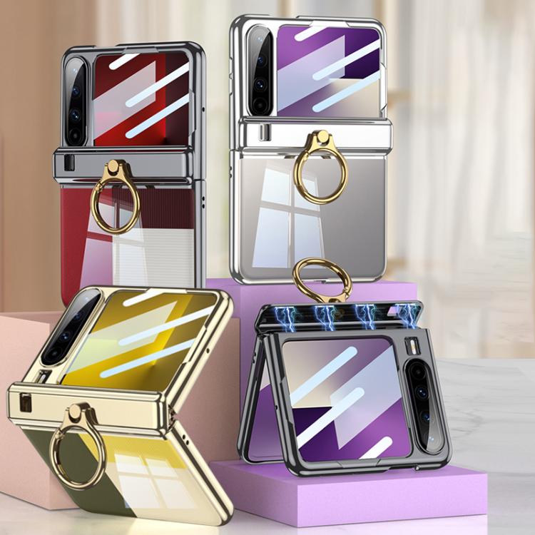 For Huawei Pura X GKK Folding Magnetic Hinge Phantom Phone Case with Ring Holder