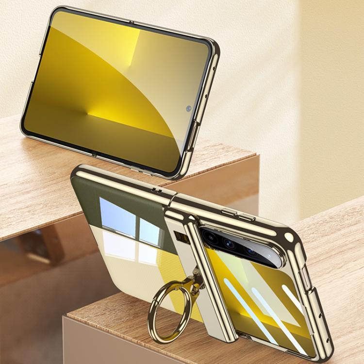 For Huawei Pura X GKK Folding Magnetic Hinge Phantom Phone Case with Ring Holder