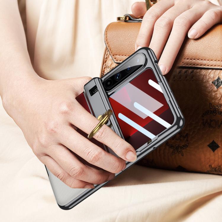 For Huawei Pura X GKK Folding Magnetic Hinge Phantom Phone Case with Ring Holder