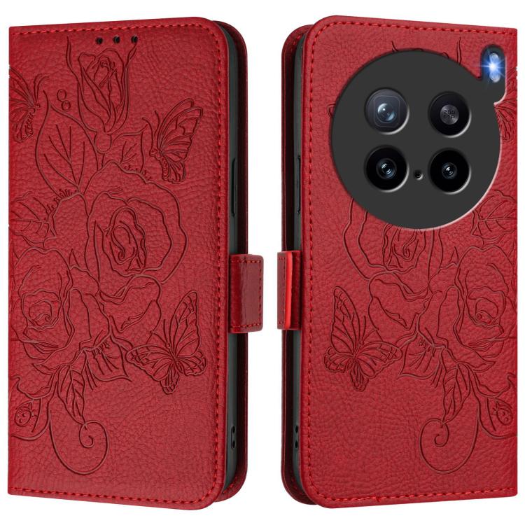 For vivo X200s 5G Embossed Rose RFID Anti-theft Leather Phone Case