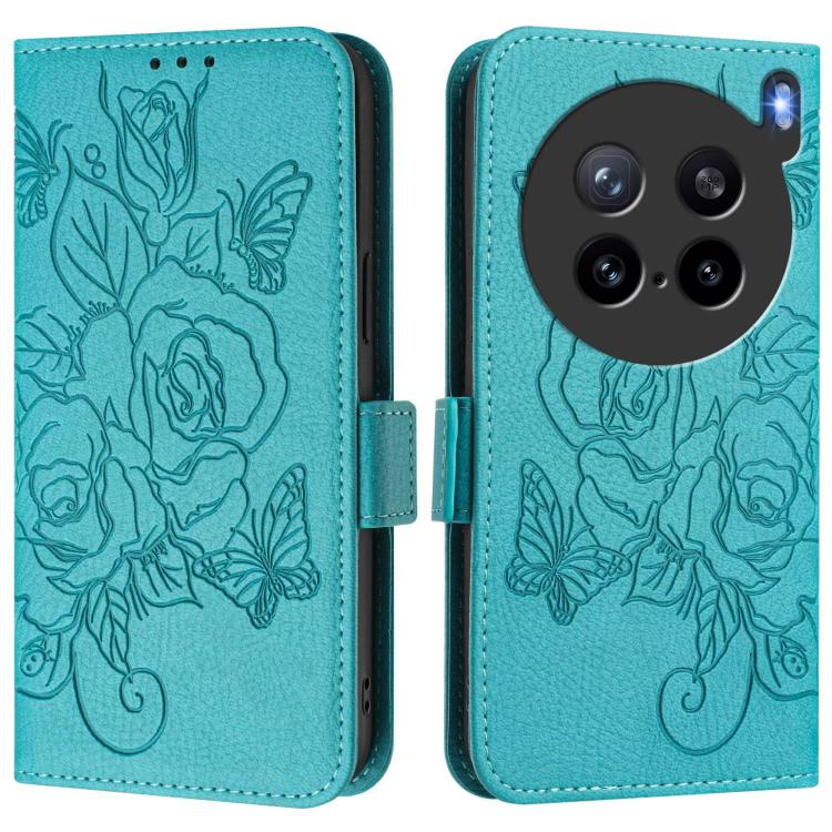 For vivo X200s 5G Embossed Rose RFID Anti-theft Leather Phone Case