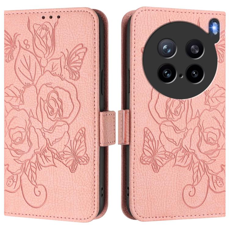 For vivo X200s 5G Embossed Rose RFID Anti-theft Leather Phone Case