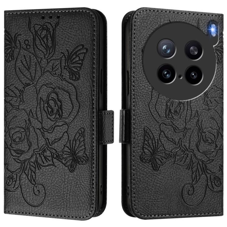 For vivo X200s 5G Embossed Rose RFID Anti-theft Leather Phone Case