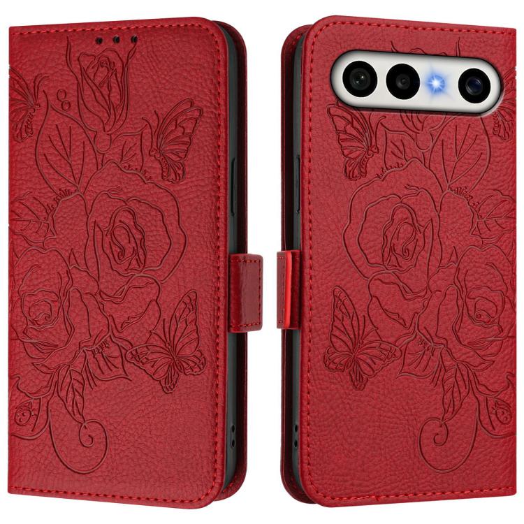 For vivo X300 FE / S50 Pro mini 5G Embossed Rose RFID Anti-theft Leather Phone Case