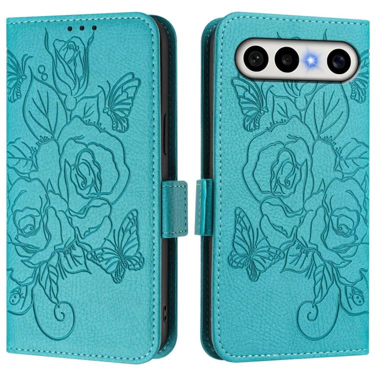For vivo X300 FE / S50 Pro mini 5G Embossed Rose RFID Anti-theft Leather Phone Case