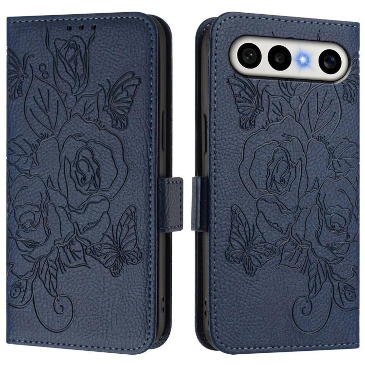 For vivo X300 FE / S50 Pro mini 5G Embossed Rose RFID Anti-theft Leather Phone Case