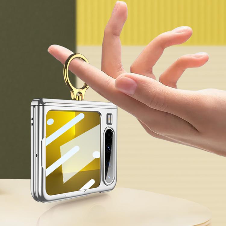 For Huawei Pura X GKK Integrated Magnetic Folding Hinge Phone Case with Ring Holder
