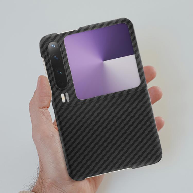 For Huawei Pura X Carbon Fiber 1500D Fine Grain Phone Case - Black