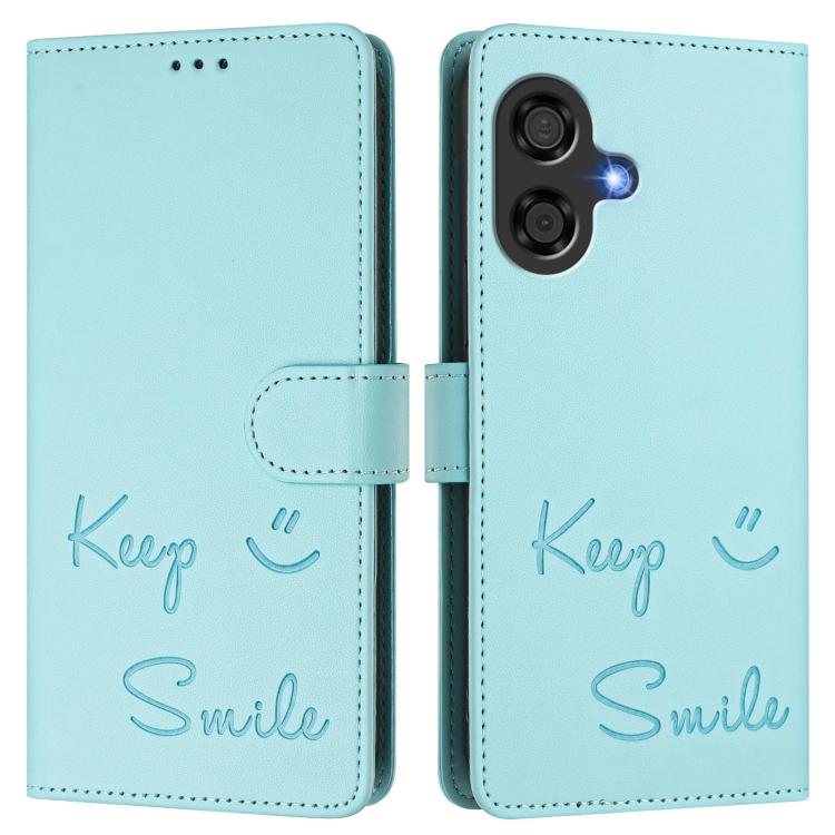 For Coolpad Cool 40i Smile Embossing RFID Leather Phone Case