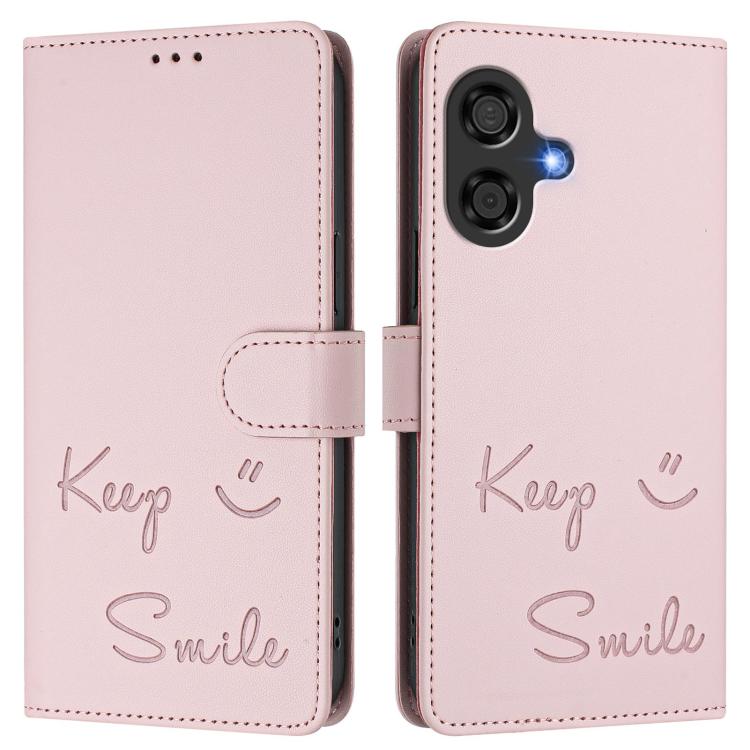 For Coolpad Cool 40i Smile Embossing RFID Leather Phone Case