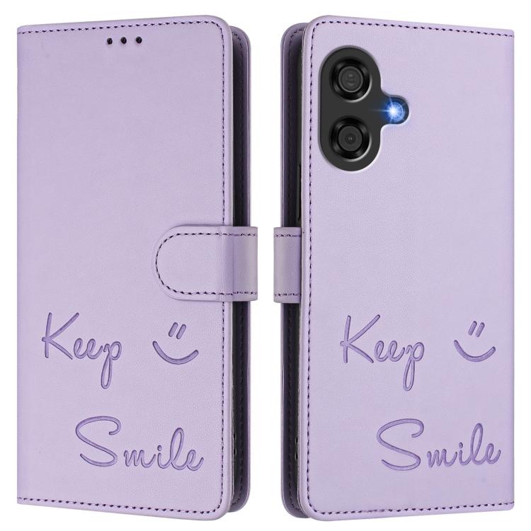 For Coolpad Cool 40i Smile Embossing RFID Leather Phone Case