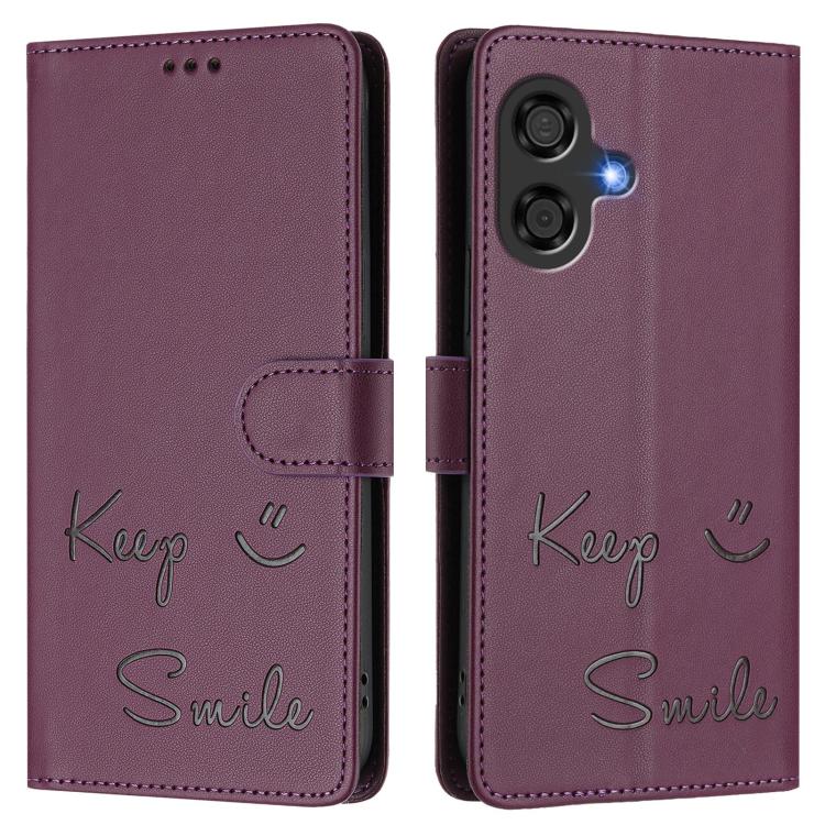 For Coolpad Cool 40i Smile Embossing RFID Leather Phone Case