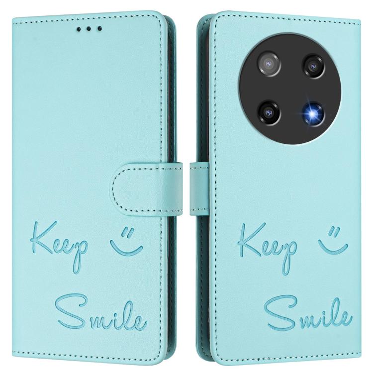 For Coolpad C16 Smile Embossing RFID Leather Phone Case