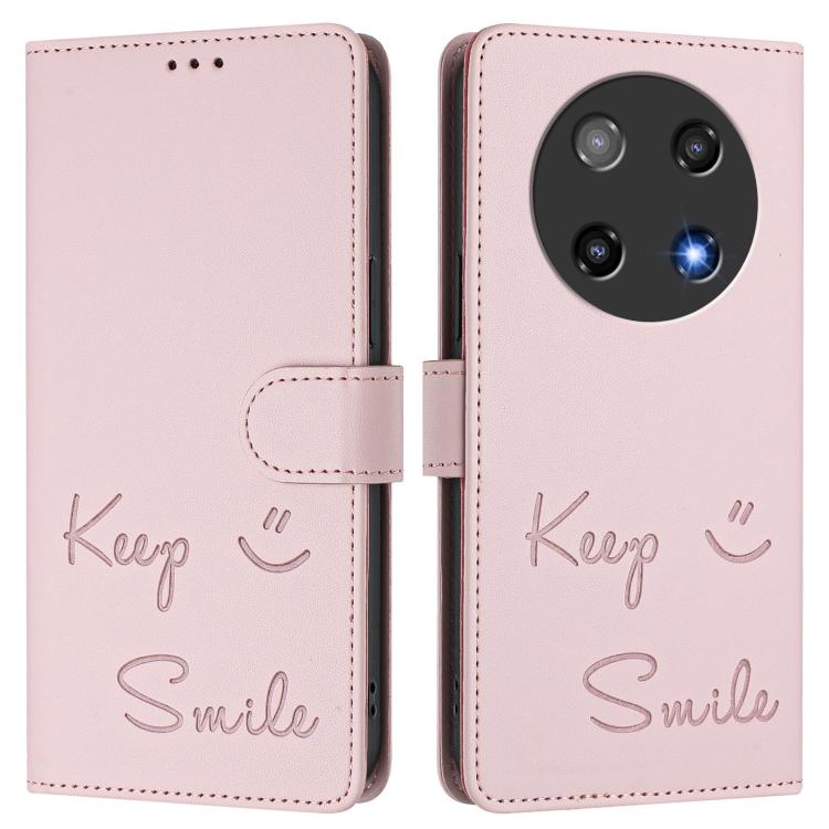 For Coolpad C16 Smile Embossing RFID Leather Phone Case