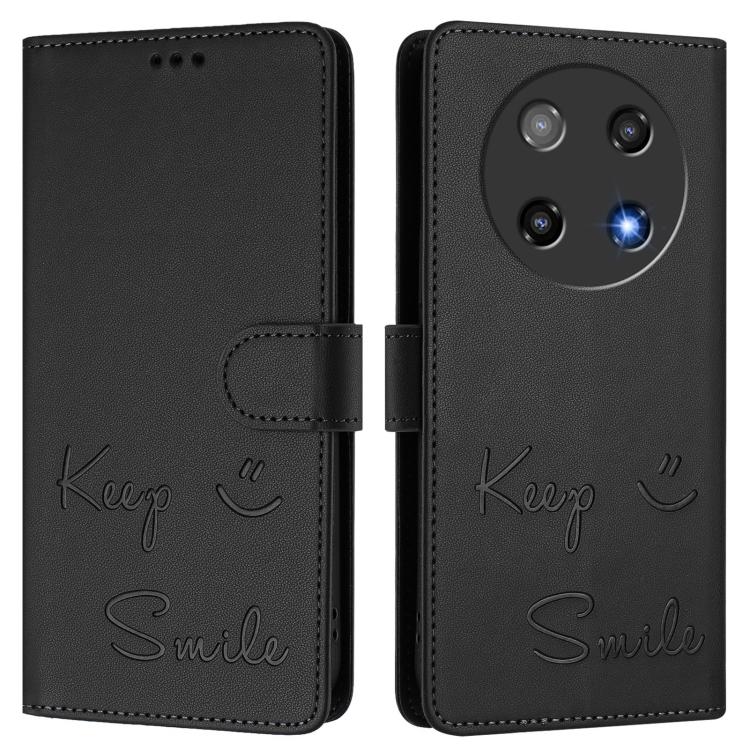 For Coolpad C16 Smile Embossing RFID Leather Phone Case