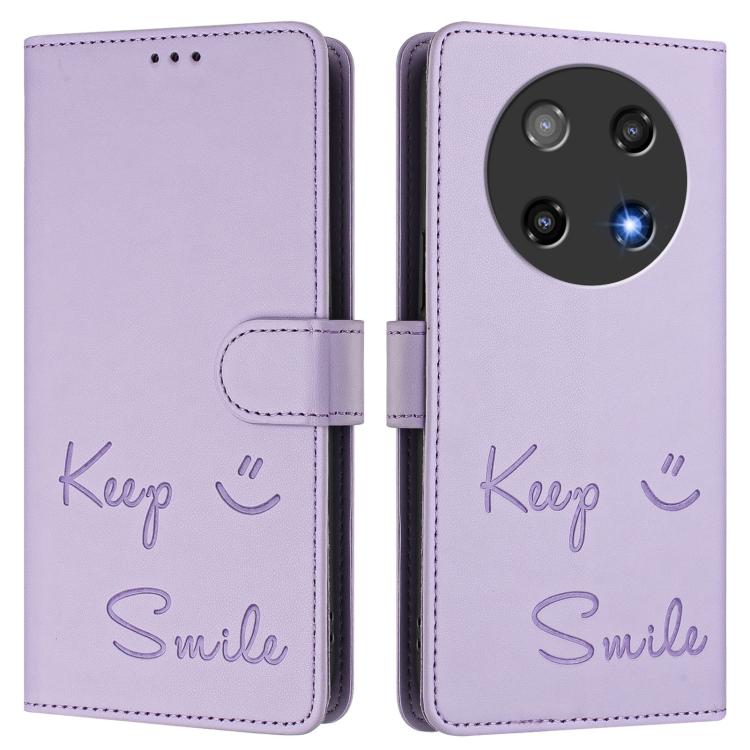 For Coolpad C16 Smile Embossing RFID Leather Phone Case