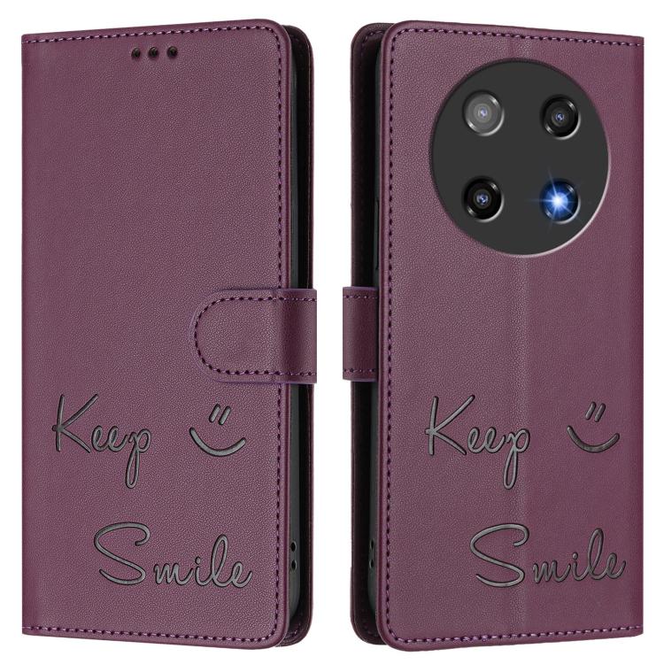 For Coolpad C16 Smile Embossing RFID Leather Phone Case