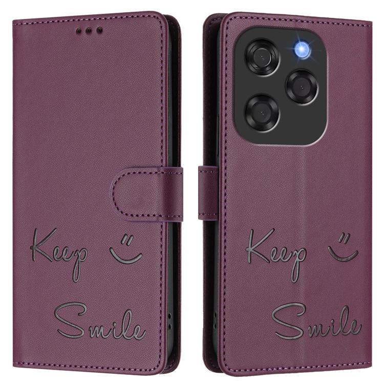 For Coolpad X100 Smile Embossing RFID Leather Phone Case