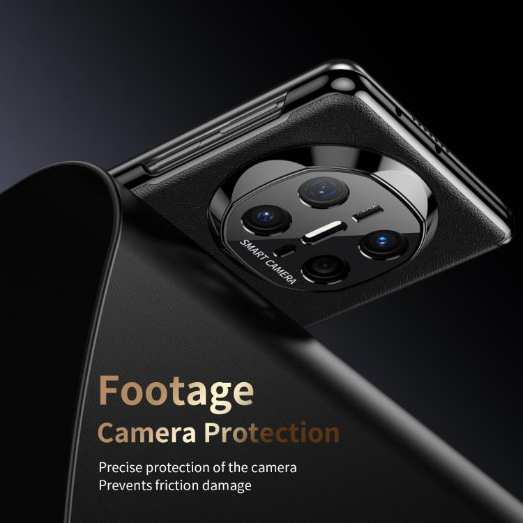 For Huawei Mate X6 Metal Folding Holder Hinge MagSafe Leather Shockproof Phone Case