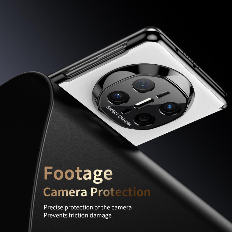 For Huawei Mate X6 Metal Folding Holder Hinge MagSafe Leather Shockproof Phone Case