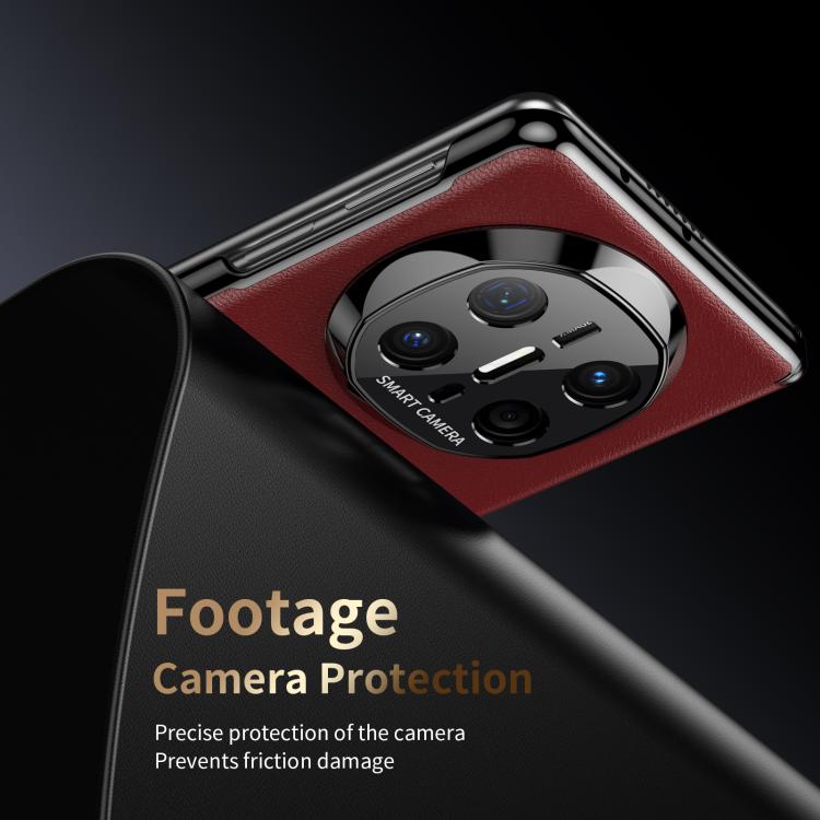 For Huawei Mate X6 Metal Folding Holder Hinge MagSafe Leather Shockproof Phone Case