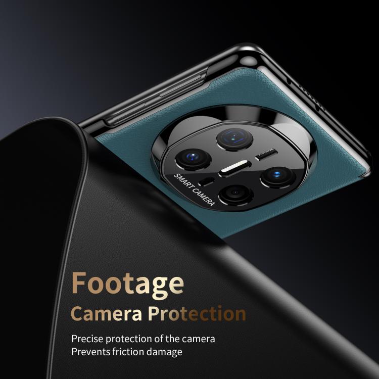 For Huawei Mate X6 Metal Folding Holder Hinge MagSafe Leather Shockproof Phone Case