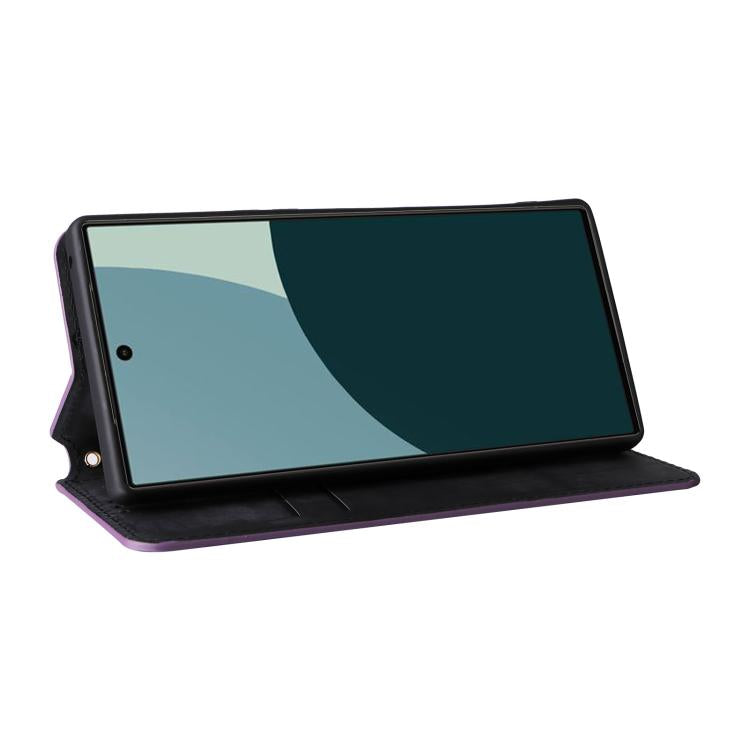 For Sharp Aquos R10 / R9 Cubic Grid Texture Flip Leather Phone Case