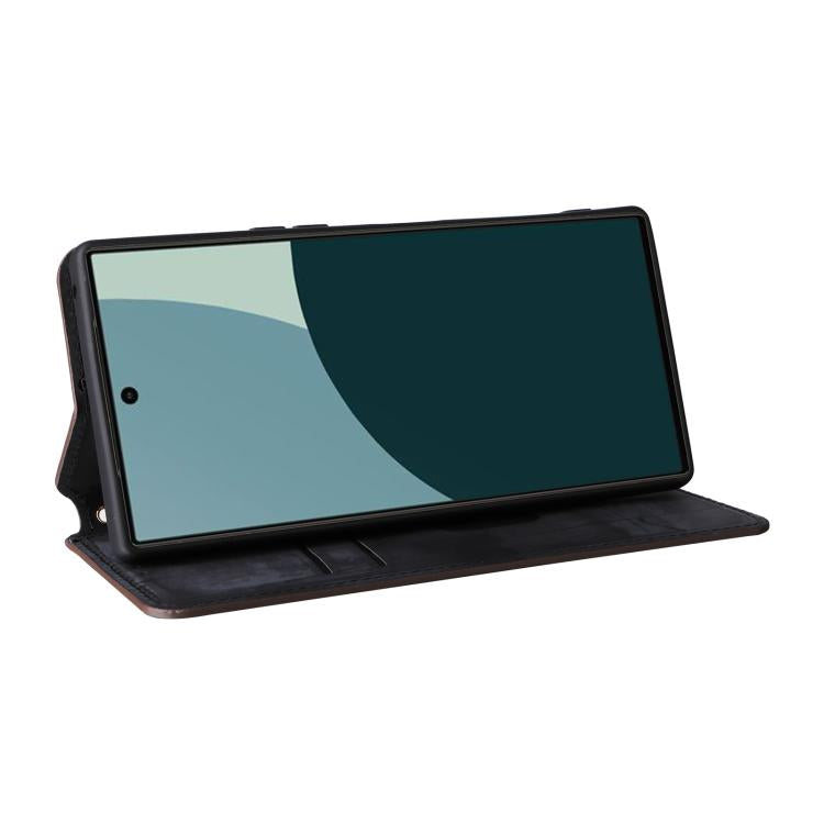 For Sharp Aquos R10 / R9 Cubic Grid Texture Flip Leather Phone Case