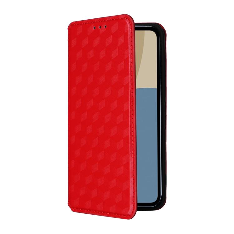 For Sharp Aquos Sense10 / Sense9 Cubic Grid Texture Flip Leather Phone Case