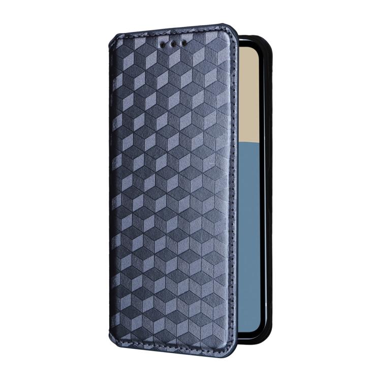 For Sharp Aquos Sense10 / Sense9 Cubic Grid Texture Flip Leather Phone Case